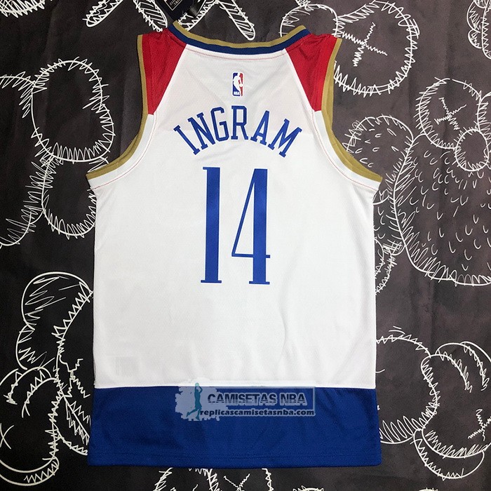 Camiseta New Orleans Pelicans Brandon Ingram NO 14 Ciudad 2020-21 Blanco